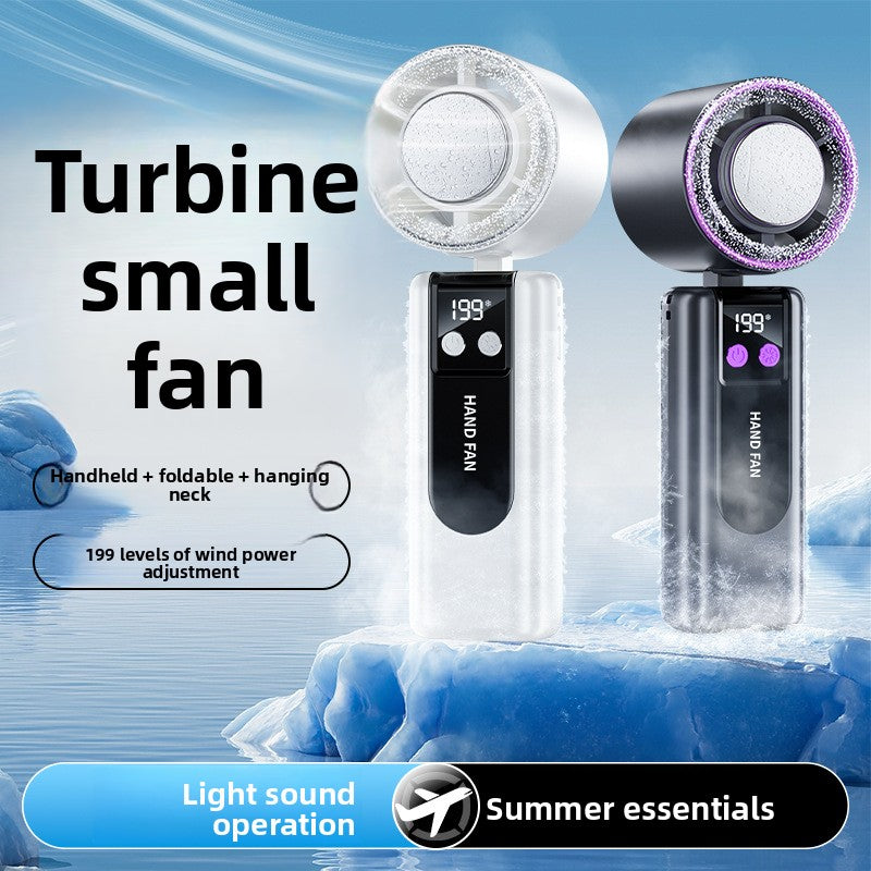 Portable Folding Handheld Fan with Refrigeration Function